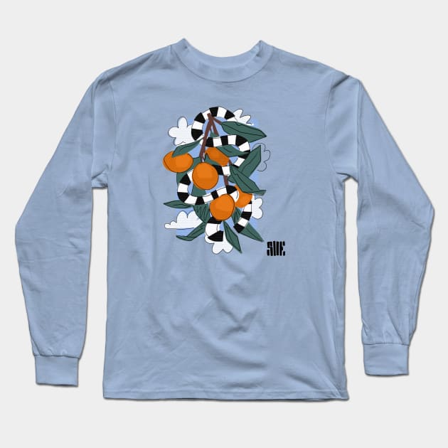 Oranges Long Sleeve T-Shirt by sheltonartco